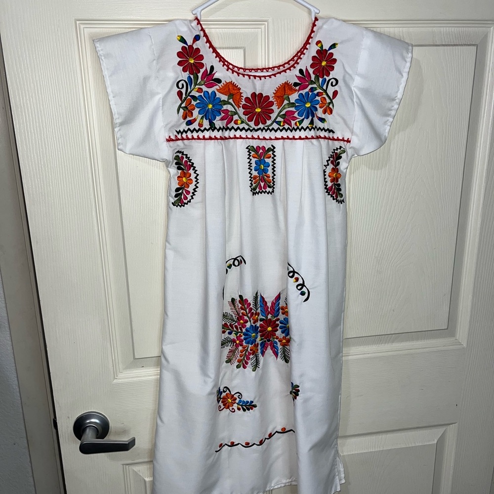 Mexican Embroidered Girls Dress